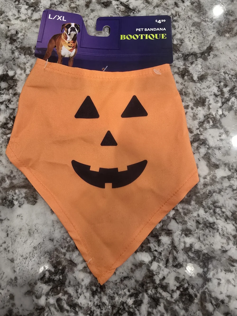 Bootique Orange Halloween Pet Bandana & Ghost-Print Collar Set